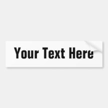 Customisable Text Only Bumper Sticker