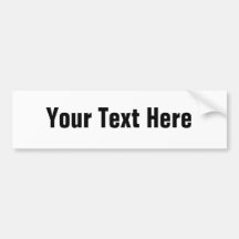 Customisable Text Only Bumper Sticker