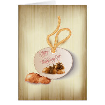 Customisable Thanksgiving Card with Acorns