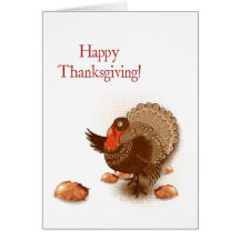 Customisable Thanksgiving Card with Turkey