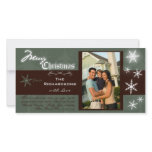 Customisable Traditional Merry Christmas Photocard