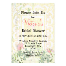 Customisable Tropical Victorian Bridal Party - Personalised Announcement