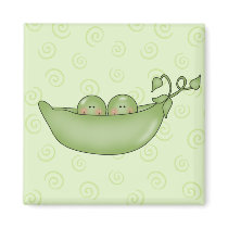 Customisable Two Peas in a Pod magnet