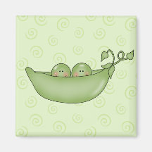 Customisable Two Peas in a Pod magnet