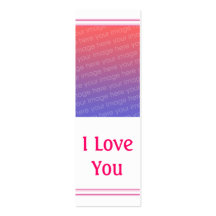 Customisable Valentine Photo Bookmark Business Card Template