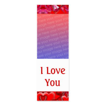 Customisable Valentine Photo Bookmark Business Card Templates
