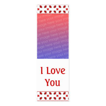 Customisable Valentine Photo Bookmark Business Card