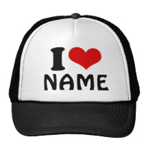 Customisable Valentines Day I love Heart Custom Hat
