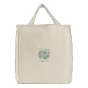 Customisable Victorian Forget Me Nots - Great Gift embroidered bags