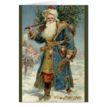 Customisable Victorian Santa Greeting Card