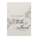 Customisable Vintage Inspired Wedding Program Personalized Invites