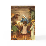 Customisable Vintage Nativity cards