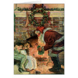 Customisable Vintage Santa Greeting Card