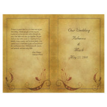 Customisable Vintage Wedding Program