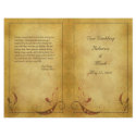 Customisable Vintage Wedding Program flyers