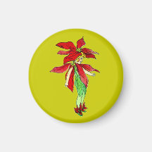 Customisable Vintage Xmas Pixie Magnets