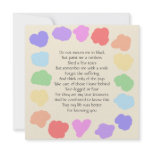 Customisable Wake / Memorial -- Rainbow Poem