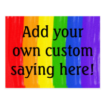 Customisable Watercolor Rainbow Post Card
