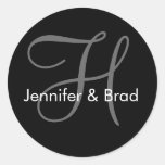 Customisable Wedding Bride Groom Monogram Sticker