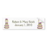 Customisable Wedding Cake Bumper Sticker bumper stickers