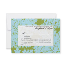Customisable Wedding Response RSVP card