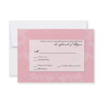 Customisable Wedding Response RSVP card