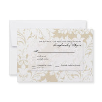 Customisable Wedding Response RSVP card
