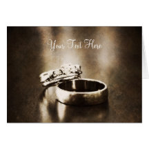 Customisable Wedding Ring Card