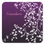Customisable: White blossom Square Sticker
