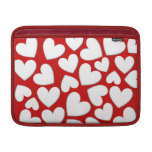 Customisable White Puffy Hearts Sleeves For MacBook Air