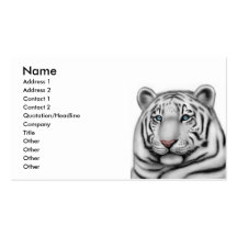 Customisable White Tiger Business Card