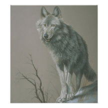 Customisable Wolf Art Poster Photograph