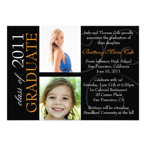 Customisable Year Graduate Photo Announcement