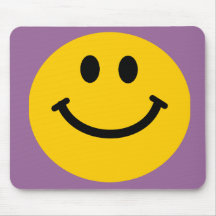 Customisable Yellow happy smiley face mousepad