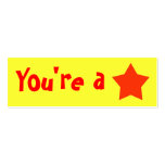 Customisable "You're A Star" bookmarker business cards
