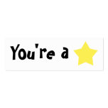 Customisable "You're A Star" Mini Bookmarker