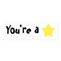 Customisable "You're A Star" Mini Bookmarker