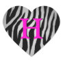 Customisable Zebra Heart