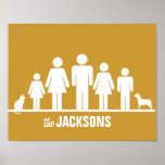 Customise a Family of Five Poster posters