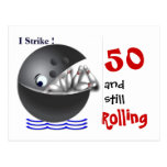 Customise Age Bowling Birthday Postcard