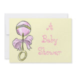 Customise Baby Shower with Rattle Invite