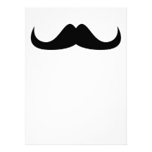 Customise black Moustache on white background Custom Invitation
