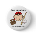 Customise Boy Baseball Red Cap buttons