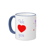 Customise - Hedwig Flower Cup - We *Heart* You Coffee Mug