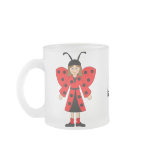 Customise Me -- Girl in Lady Bug costume mugs