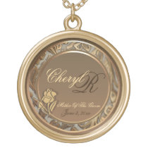 Customise Mother Of Groom Gold Keepsake Necklace necklaces