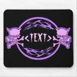 Customise Pastel Skulls and Flames , <TEXT> mousepads