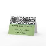 Customise Save The Date Baroque Black and Green cards