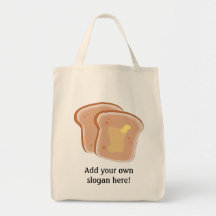 Customise this Buttered Toast graphic Bag