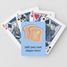 Customise this Buttered Toast graphic Poker Cards